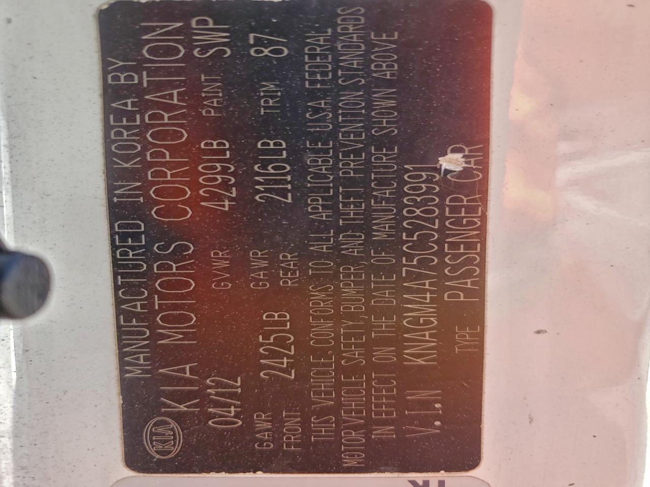 Kia Optima Lx Image 7